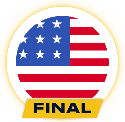 American flag design with 'FINAL' text on a white background
